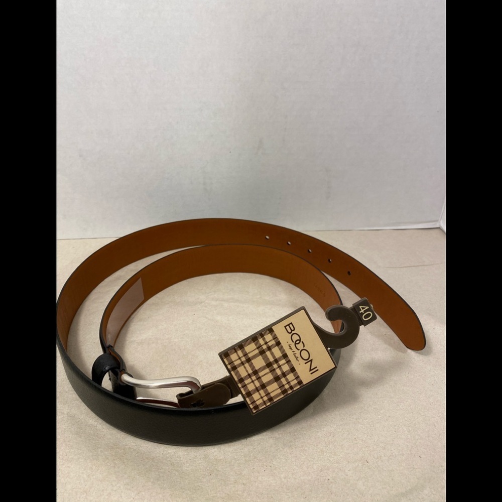 Boconi Black leather belt size 40